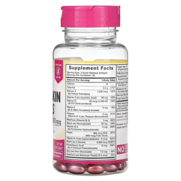 Suplemento biotina para cabello piel uñas 90 cápsulas sundance