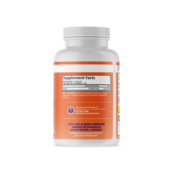 Suplemento ProCare Health Biotina 10,000 mcg dosis alta