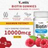 Suplemento biotina YumVs 10000 mcg para adultos 70 gomitas