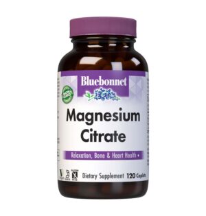 Suplemento Bluebonnet Citrato de Magnesio 400mg botella frontal