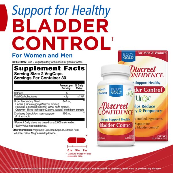 Suplemento BODY GOLD con Urox y extracto de arándano