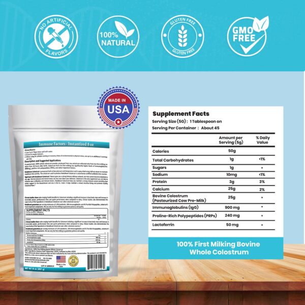Suplemento BodyBoost calostro bovino polvo con inmunoglobulina y lactoferrina