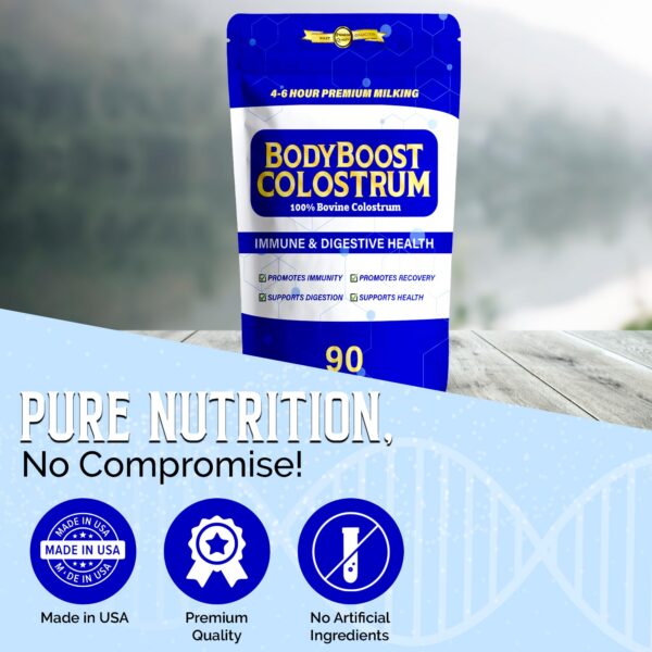 Suplemento BodyBoost colostro en polvo rico en inmunoglobulinas