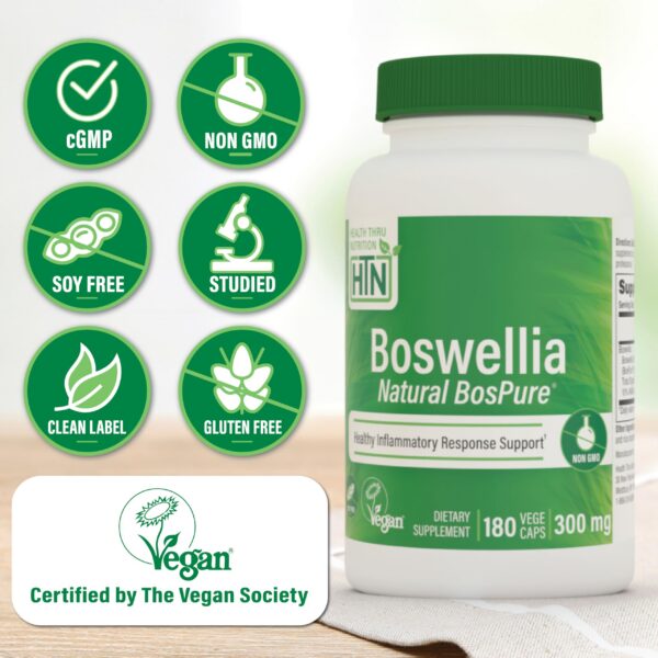 Version 1.0.0 Suplemento boswellia 300mg Health Thru Nutrition envase completo