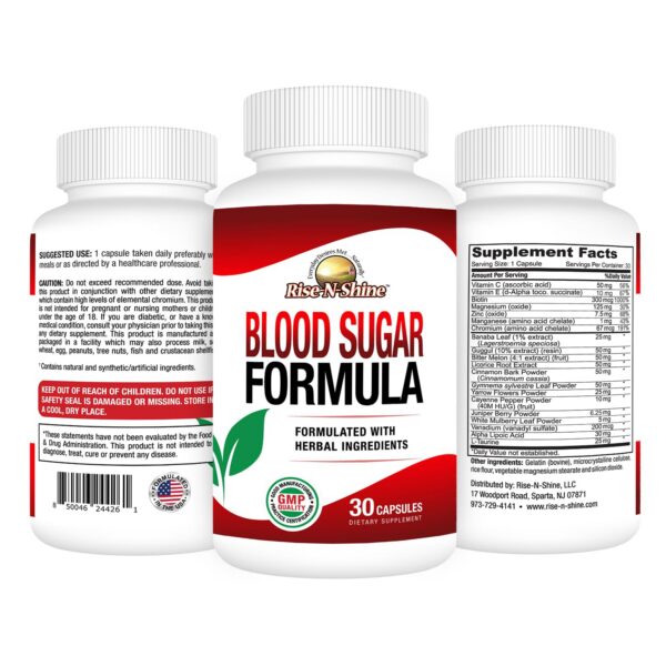 Suplemento botánico con canela y hierbas para equilibrio de glucosa