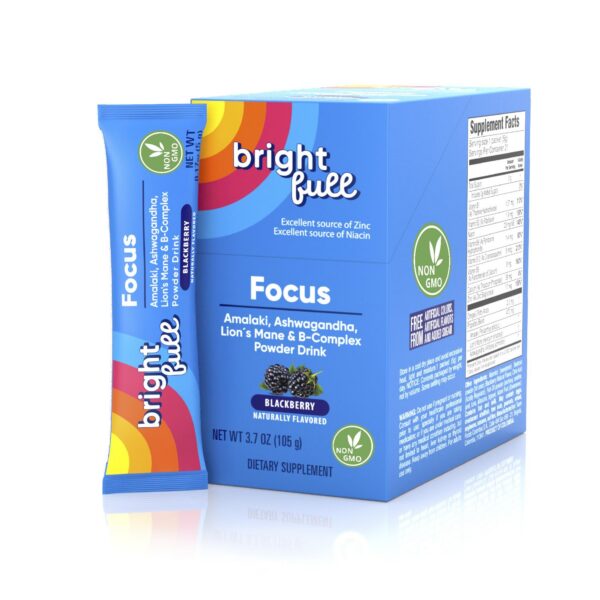 Suplemento dietético Brightfull Focus sobres sabor mora