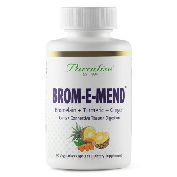 Suplemento bromelina Paradise Herbs con cúrcuma y jengibre