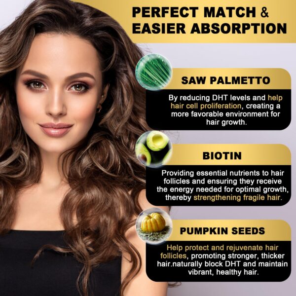 Suplemento cabello EnvyDeal Saw Palmetto y Biotina 10000 mcg