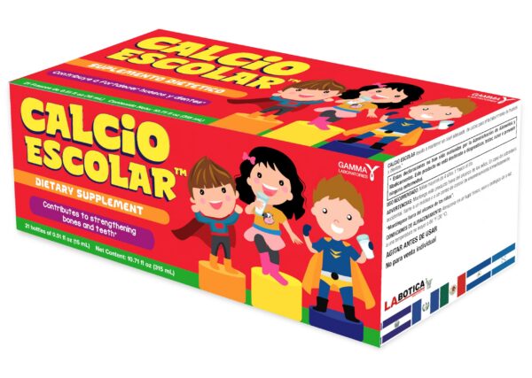 Version 1.0.0 Suplemento Calcio Escolar para huesos y dientes fuertes