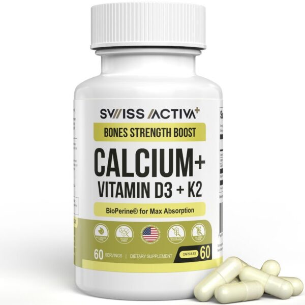 Suplemento de calcio con vitamina D3 y K2