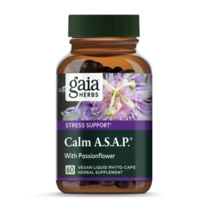 Suplemento Calm A.S.A.P. Gaia Herbs frasco vista frontal
