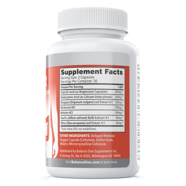 Balance ONE suplemento herbal para sobrecrecimiento de levadura