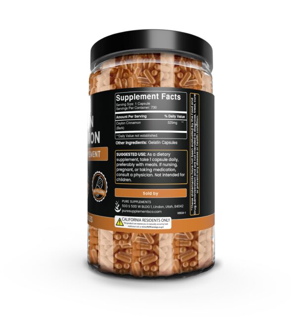 Version 1.0.0 Suplemento de canela de Ceilán natural sin magnesio ni rellenos