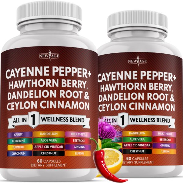 Version 1.0.0 Suplemento de cápsulas pimienta cayena New Age