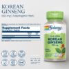 Version 1.0.0 Suplemento cápsulas de Ginseng Coreano SOLARAY adaptógeno vegano