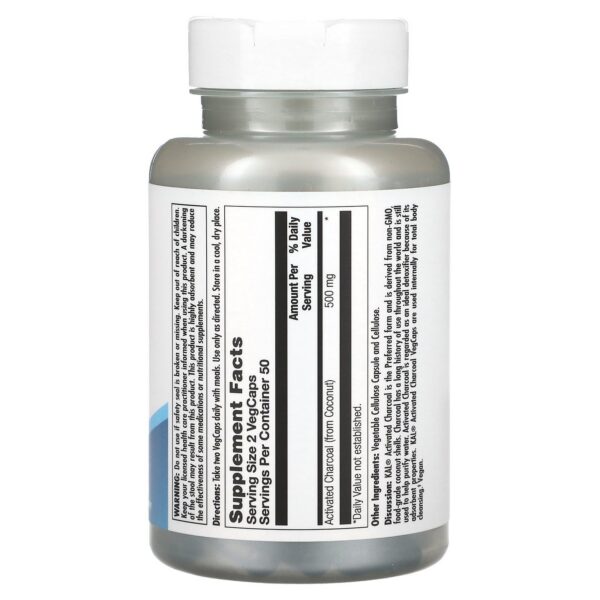 Suplemento carbón activo kal 100 cápsulas alta potencia