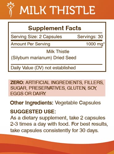 Suplemento cardo mariano alta potencia 60 cápsulas
