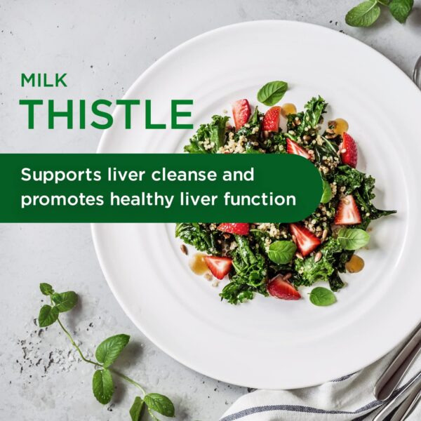 Suplemento de cardo mariano orgánico para energía natural y salud cerebral