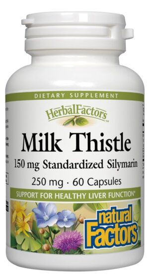 Suplemento cardo mariano Natural Factors 250 mg para hígado
