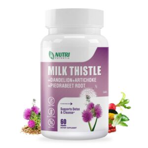 Suplemento cardo mariano NUTRI POTENTIA frasco 60 cápsulas