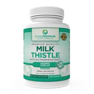 Suplemento cardo mariano con silimarina para salud hepática