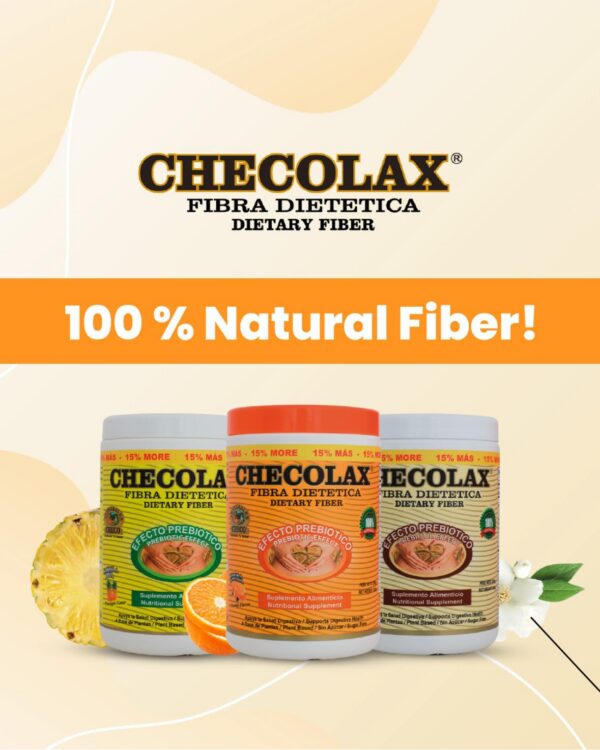 Suplemento CHECOLAX polvo fibra natural para digestión