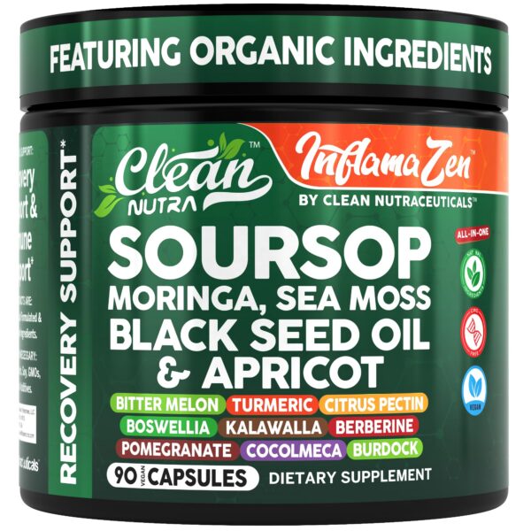 Suplemento Clean Nutraceuticals cápsulas antioxidantes guanábana