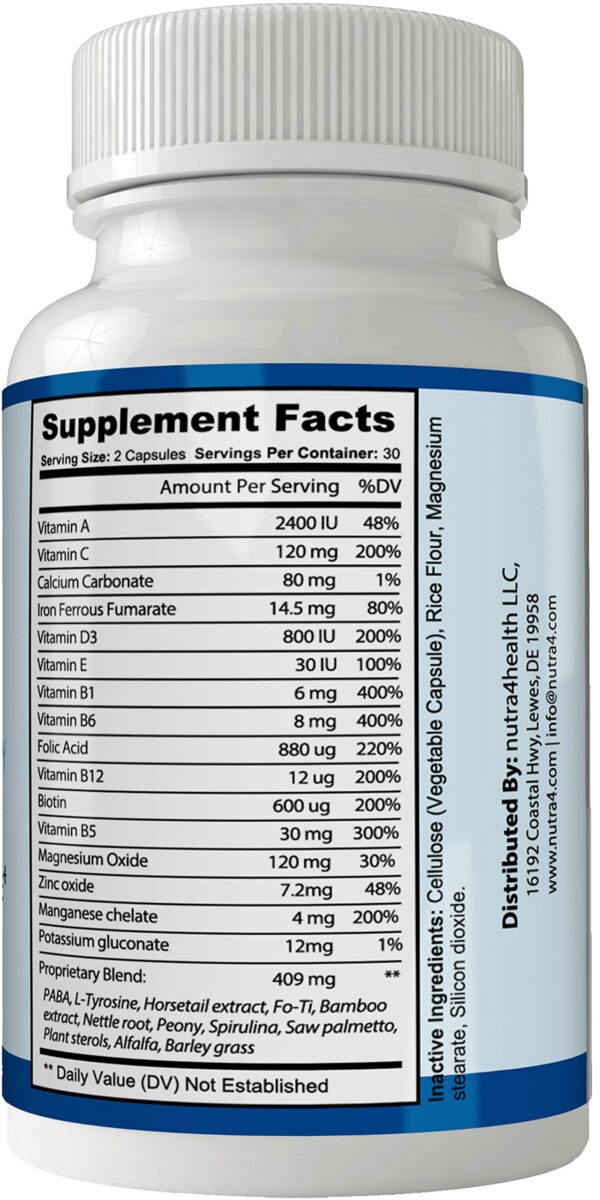 Suplemento Clear Nails Plus para crecimiento saludable del cabello