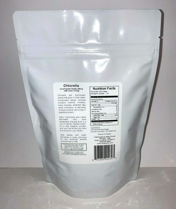 Version 1.0.0 Suplemento de clorela Raw Power tabletas prensadas en frío