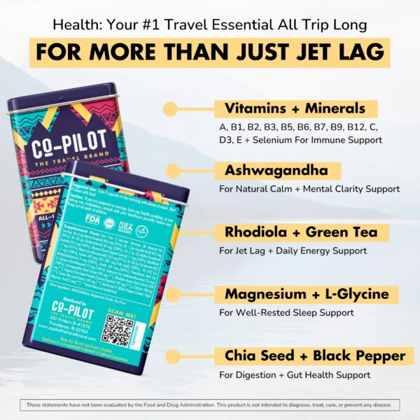 Suplemento Co-Pilot con ingredientes adaptogénicos naturales