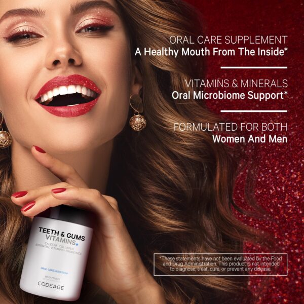 Version 1.0.0 Suplemento Codeage para dientes y encías en cápsulas natural y efectivo