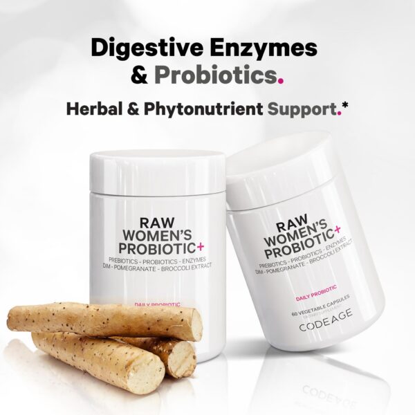 Suplemento Codeage probiótico mezcla prebiótica fitonutrientes