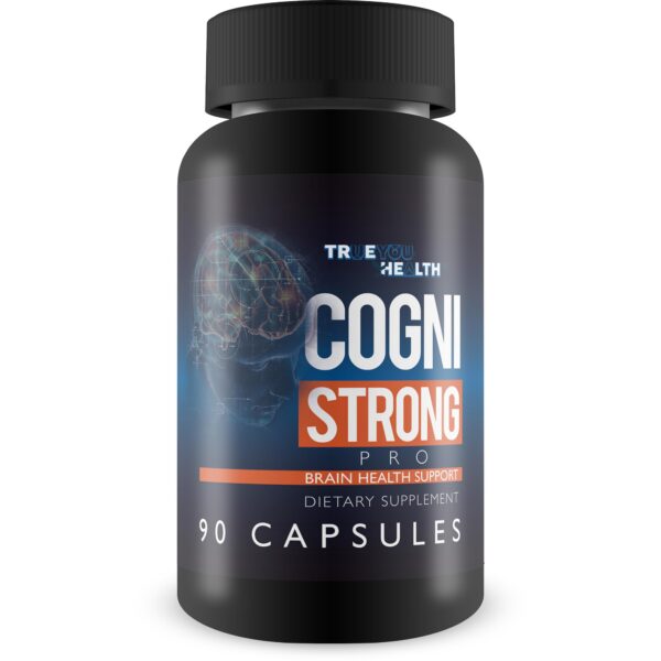 Botella de suplemento Cogni Strong Pro para salud cerebral