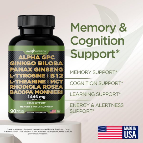 Suplemento cognitivo con Ginkgo Biloba y Panax Ginseng