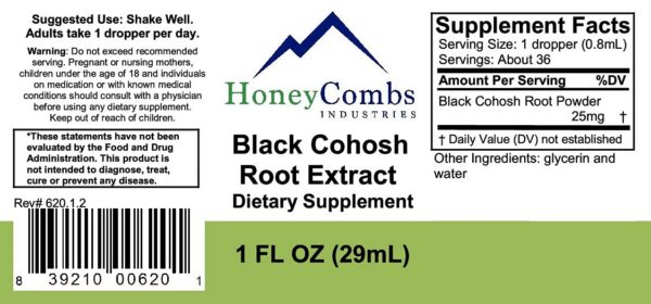 Suplemento cohosh negro para salud femenina y circulación