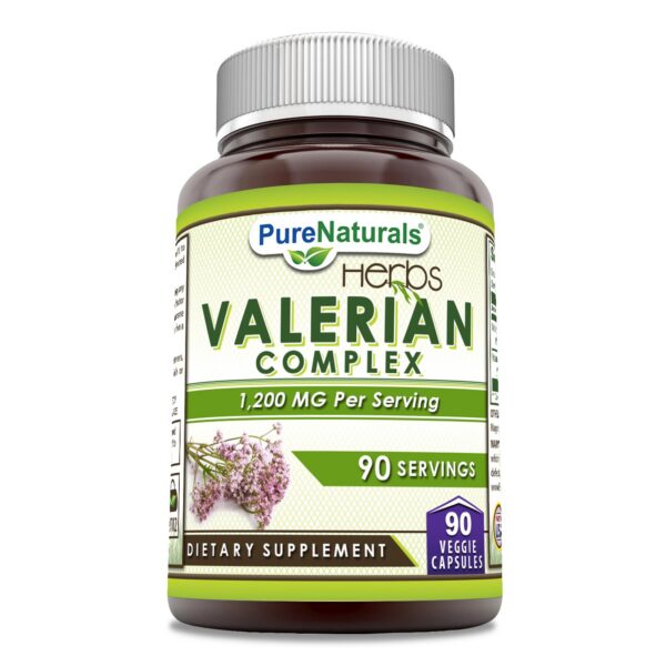 Suplemento complejo de valeriana Pure Naturals botella 90 cápsulas