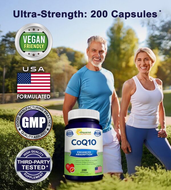 Version 1.0.0 Suplemento aSquared Nutrition CoQ10 400mg 200 cápsulas antioxidantes