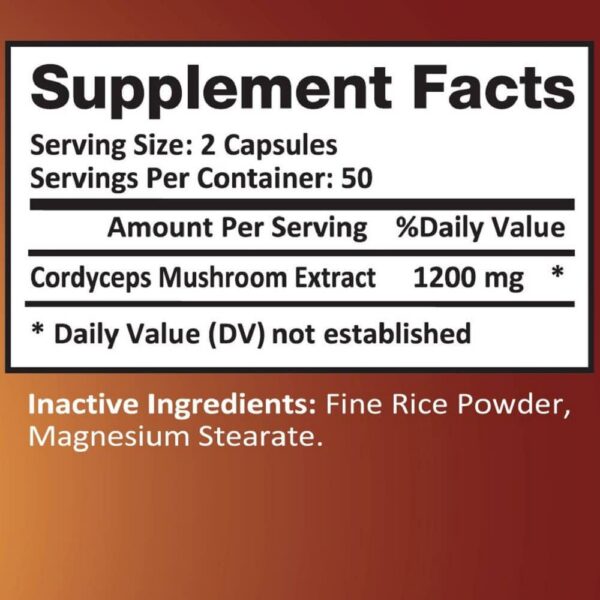 Suplemento Cordyceps Extra Fuerza YongWell para energía