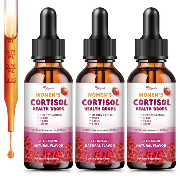 Suplemento cortisol mujer gotas líquidas botella