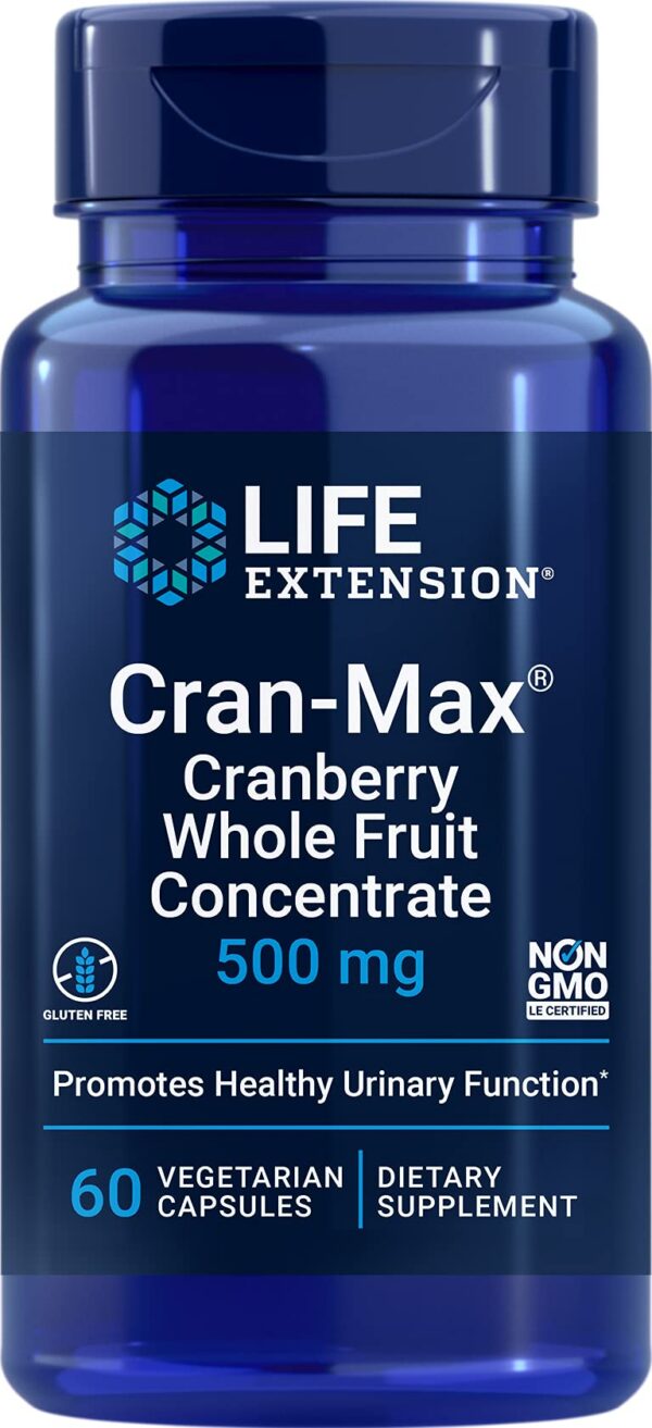 Suplemento Cran-Max concentrado arándano 500 mg salud urinaria