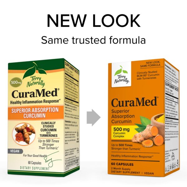 Suplemento CuraMed con curcumina para salud cerebral y hepática
