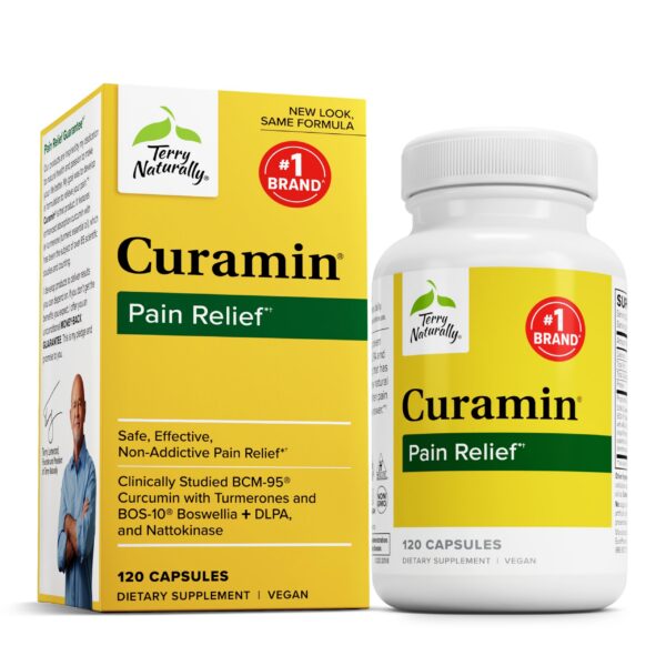 Suplemento Curamin Terry Naturally 120 cápsulas para dolor muscular