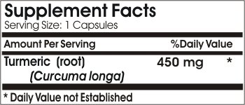 Version 1.0.0 Suplemento cúrcuma 450mg 100 cápsulas sin aditivos