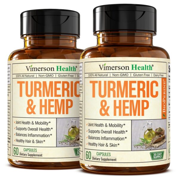 Suplemento cúrcuma y cáñamo Vimerson Health 2 paquetes 60 cápsulas