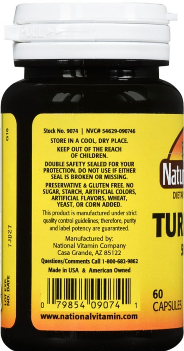 Suplemento cúrcuma en cápsulas Nature's Blend sin aditivos