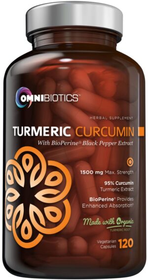 Suplemento cúrcuma curcumina OmniBiotics 120 cápsulas vegetarianas