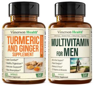 Version 1.0.0 Suplemento de cúrcuma y jengibre en cápsulas para salud articular