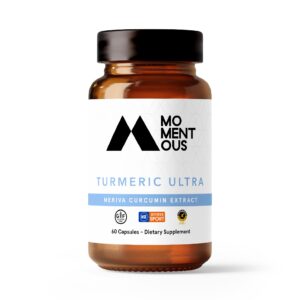Suplemento de cúrcuma Momentous botella frontal