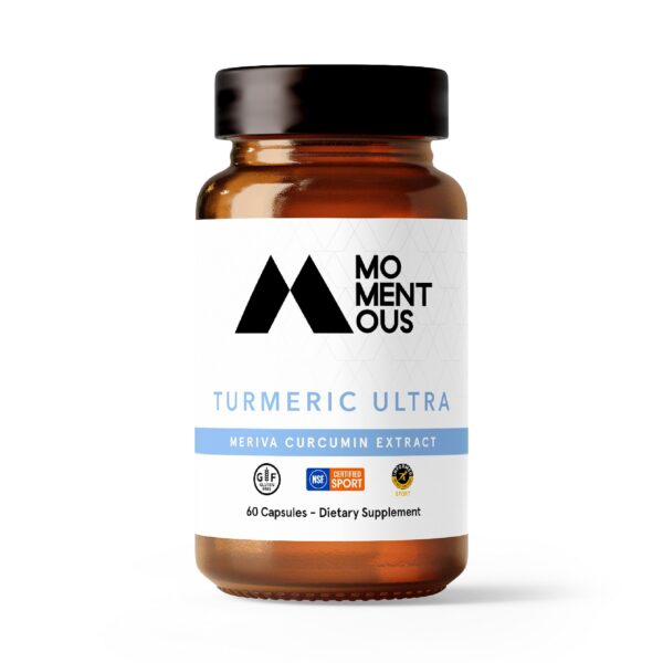 Suplemento de cúrcuma Momentous botella frontal