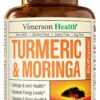 Suplemento de cúrcuma con moringa en cápsulas blancas - Vimerson Health